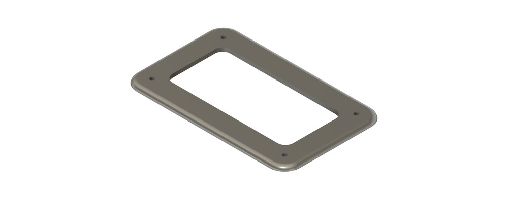 VHF Marine Radio Flush Mount Filler Plate for Lowrance, Simrad, and B&G