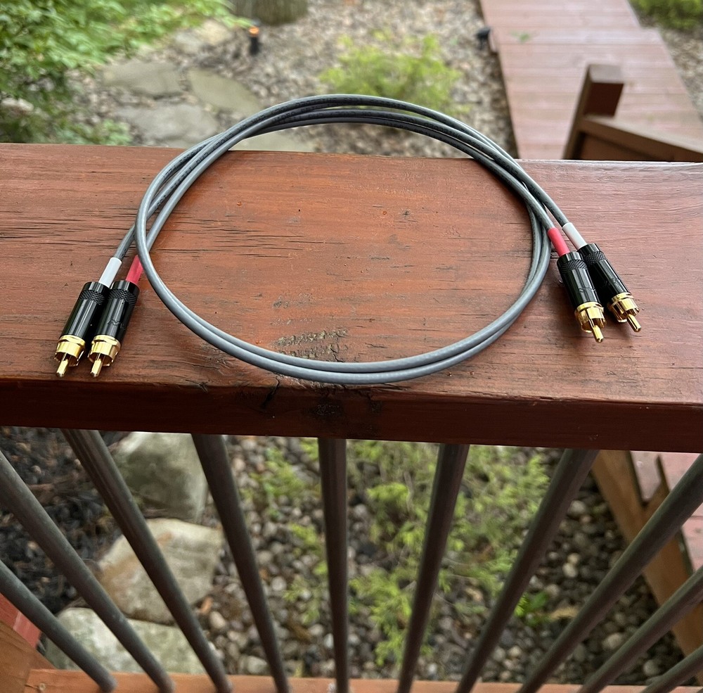 4 Ft. Audiophile Interconnect Cables Gold Neutrik Rean RCA Phono Connectors