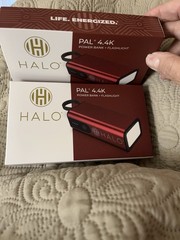 Halo Power Bank + Flashlight Pal 4.4K Red lot of 2