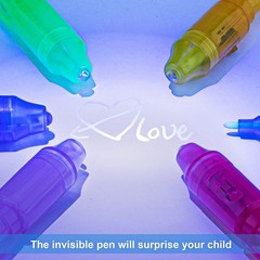 STENDA Invisible Spy Ink Pen 5 PCS, With UV 1 Count (Pack of 5), Multicolor