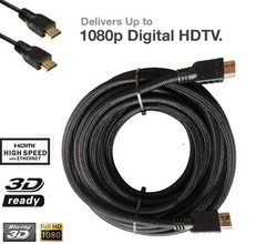 PREMIUM HDMI CABLE For BLURAY 3D DVD PS3 HDTV XBOX LCD HD TV 1080P BLACK