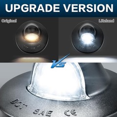 LED License Plate Light Compatible with Veh Color: 01-Clear Lens Black Housing