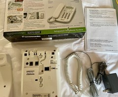 Panasonic KX-TSC12W White Integrated Telephone System Caller ID 3-Way Calling