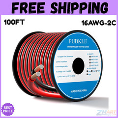 16 Gauge Wire 16awg Automotive Wire Electrical Wire 100ft 2 Conductor Red Black