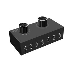 6-Way Audio Switcher, 3.5mm (1/8″) Stereo Switcher 6In 1Out