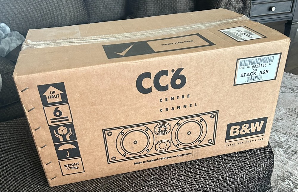B & W Bowers & Wilkins CC6 Center Channel Speaker Black CC 6 incl owner’s manual