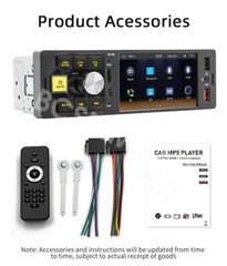 4.1in Single Din Car Media Player Touch Screen Radio Bluetooth Stereo TF AUX USB