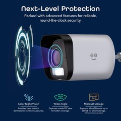 Geeni Hawk 3 Ultra 2K Wi-Fi Outdoor Cameras w Alexa Google Voice Control  2 Pack