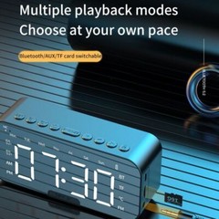 Wireless Bluetooth Speaker Alarm Clock MP3 Player FM Radio Phone Holder Stand US