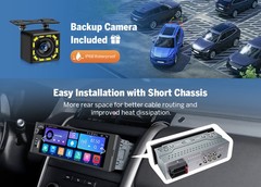 Single DIN 6.36″ Wireless Apple CarPlay Android Auto Car Radio Stereo Bluetooth