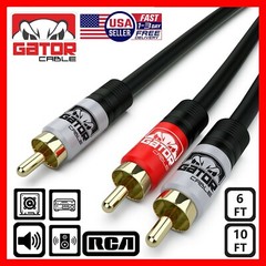 2 RCA to 1 RCA Male Subwoofer Audio Splitter Y Cable Stereo Bass Bi-Direction
