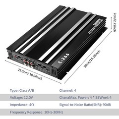 5800W Watt 4-Channel Car Truck Amplifier Stereo Audio Speaker Amp Device F4Q8