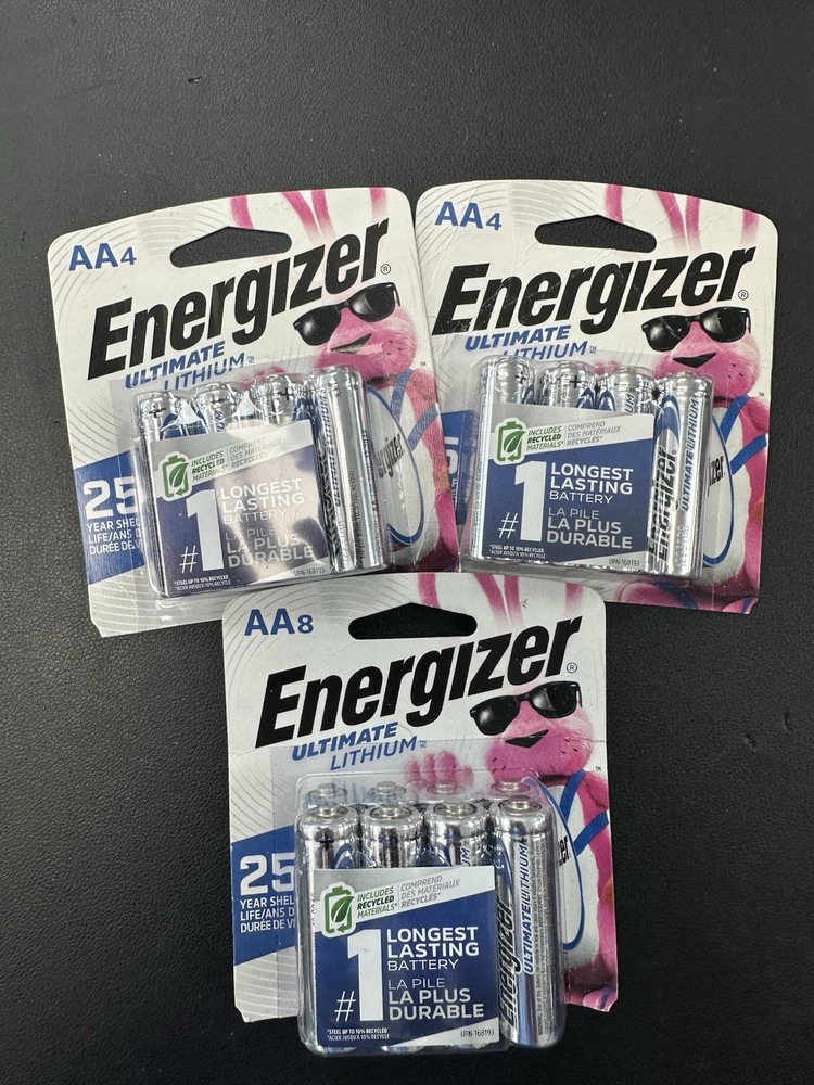 Energizer Ult Lithium AA Batteries Exp 2050 Free Shipping ( 8 pack or 2x4packs)
