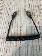 4K UHD Coiled HDMI Cable HDMI to Micro HDMI Spiral Cord Black Tested