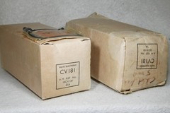 Matched Pair Mullard ECC32/CV181 Smoke Glass Brown Base Made in UK in 1949/1955
