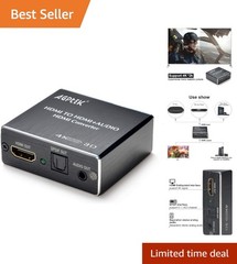 Compact 4K x 2K HDMI Audio Splitter – Supports Dual Audio Outputs & Easy Install