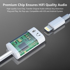 USB C to Lightning Audio Adapter, USB Type C Male to Lightning Female Earphone C