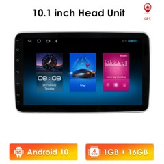 Single 1 DIN Rotatable 10.1inch Android Touch Screen Car Stereo Radio GPS Wifi