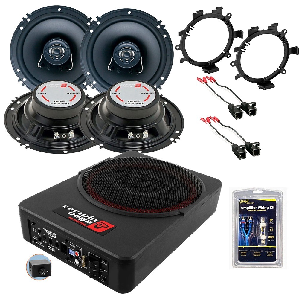 300W Front/Rear Speakers & 12″ Subwoofer for 1999-2006 GM VEHICLES (4 DOOR ONLY)