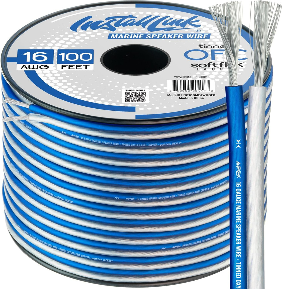 16AWG Marine Speaker Wire Cable 100FT Tinned OFC Copper Audio Wiring Boat Car RV