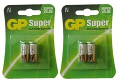 4 GP SUPER ALKALINE BATTERY SIZE N 4 BATTERIES E90 N LR1 MN9100 910A 2×2 Pack