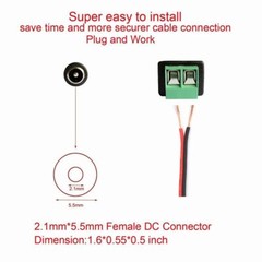 100PCS 12V DC Power Connector Power Jack Plug Adapter Barrel Connector for CCTV