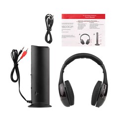 5 in 1 Wireless TV Headphone with RF Transmitter Hi-Fi Over-Ear Headset G7L5