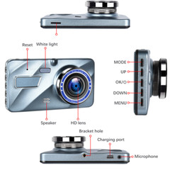 Touch Screen Dash Cam 4″ 1080P Dual Lens Car DVR Recorder Front And Rear Camera