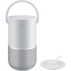 Bose Home Speaker, Luxe Silver With Bose Charging Cradle for Home Speaker Silver