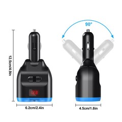 Dual USB Charger Power Adapter Car LCD Cigarette Lighter Socket Splitter DC 12V