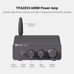 Fosi Audio BT20A Pro TPA32552 Bluetooth 5.0 2.0 Channel Class D Hi-Fi Amplifier