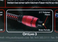 Audioquest OptiLink-3 1 meter Digital Toslink Fiber Optic Cable