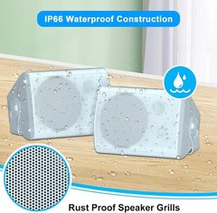 4 Pack 6.5″ Outdoor Bluetooth Speakers 800W Waterproof Wired Wall Mount Patio