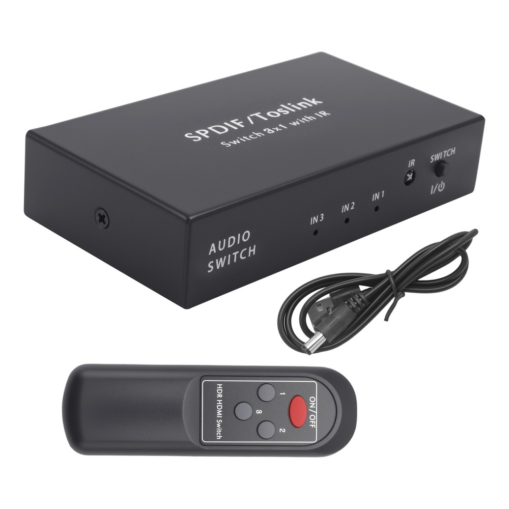Optical Switcher with 2 Way Spdif Toslink Optical Digital Audio Splitter 39730