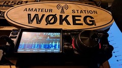Carved And Painted Wood Callsign Plaque Wall Hanging Sign For Ham/Amateur Radio