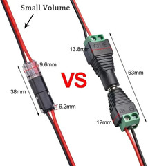 2 Pin Waterproof Electrical Connector Car Automotive Wire Plug Terminal LOT