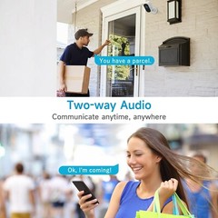 2PCS XVIM 4MP Wireless WiFi Security Camera 2K Outdoor Battery Powered Camera