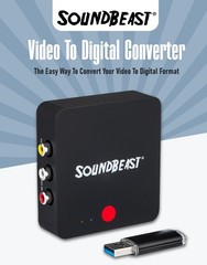 Video to Digital Converter – Record Video & Audio from VCR, VHS Tapes, AV, RC…