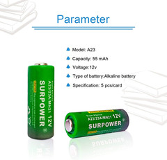 【5-Year Warranty】 A23 23A 23AE 12V Alkaline Battery A23S -5 Pack