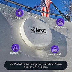 6.5″ Boat Speaker Covers Silicone UV/Waterproof Marine Audio Protection