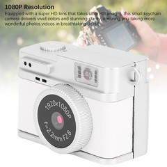 Keychain Digital Camera With Chain Necklace Flash Light 1080P HD Small Compact