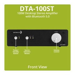 Dayton Audio DTA-100ST 100W Desktop Stereo Amplifier with Bluetooth 5.0 RCA line