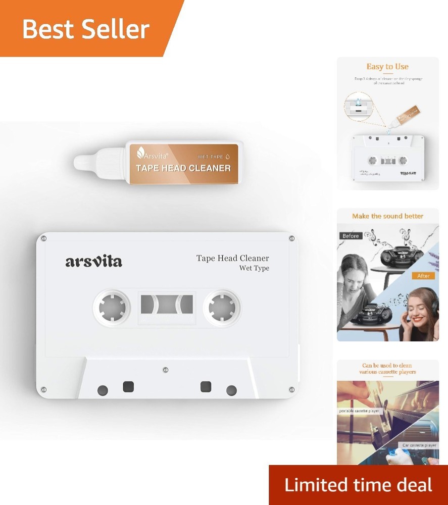 Easy-to-Use Cassette Head Cleaner with Cleaning Solution for Crystal Clear Sound