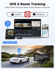 V620 4K+1080P Dual Dash Cam ADAS WiFi 6 GPS Cars Recorder Parking Mode Free 64GB