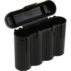 3 Brand New AA / AAA / CR123A Black Battery Holder Storage Cases