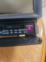 Vintage Mini CRT TV Shaped Radio W/ Antenna Am/FM Battery Operated
