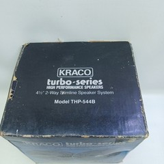 2 NOS Kraco Turbo-Series 4-1/2″ 2-Way Slimline Speakers 40 Watt Model THP-544B