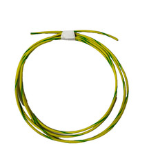 25 FEET AUTOMOTIVE WIRE 18 AWG HIGH TEMP TXL WIRE YELLOW WITH GREEN STRIPE