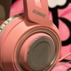 SOMIC G951pink Gaming Headset for PC, PS4, PS5, Laptop, Cat Ear Headphone