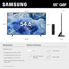 SAMSUNG 55″ CLASS QLED Q8F 4K UHD QN55Q8FAAFXZA 2025 MODEL – BLACK
